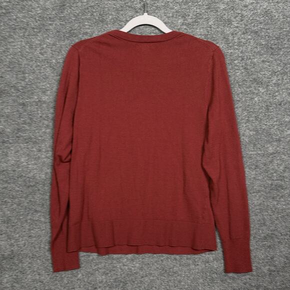 Daily Ritual Mens Sz Medium Crew Neck Sweater Burnt Orange Pullover Long Sleeves - Picture 2 of 7